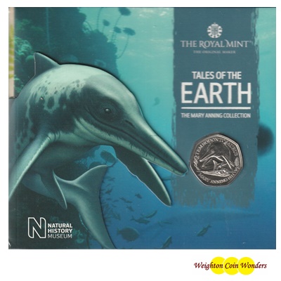 2021 BU 50p Coin Pack - Tales of the Earth - Temnodontosaurs - Click Image to Close